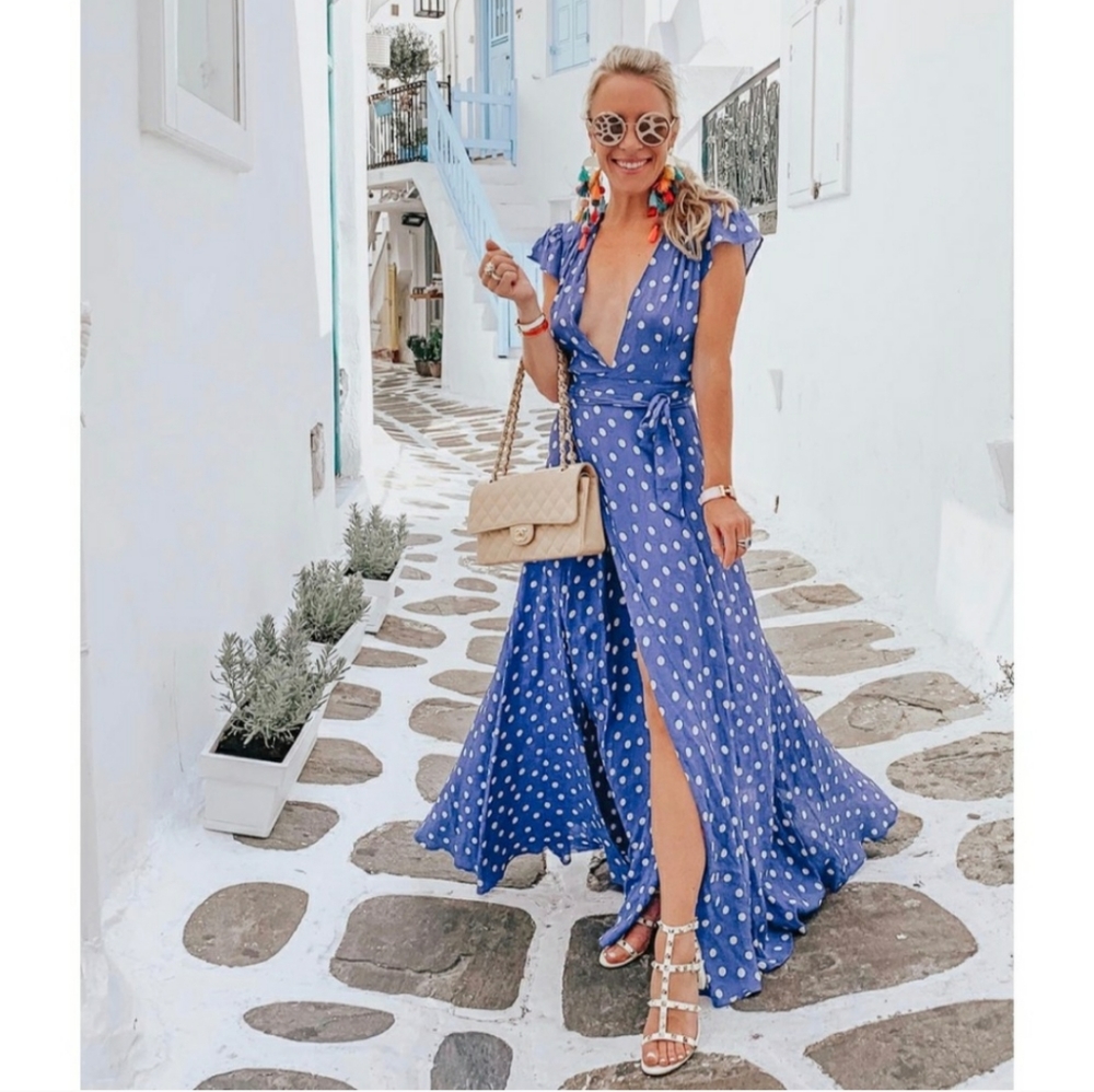Tularosa Sid Robin wrap maxi dress